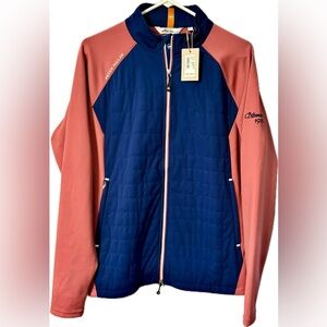 Peter Millar Men’s Hyperlight Merge Jacket - M -Biltmore C.C.- Navy Blue & Coral